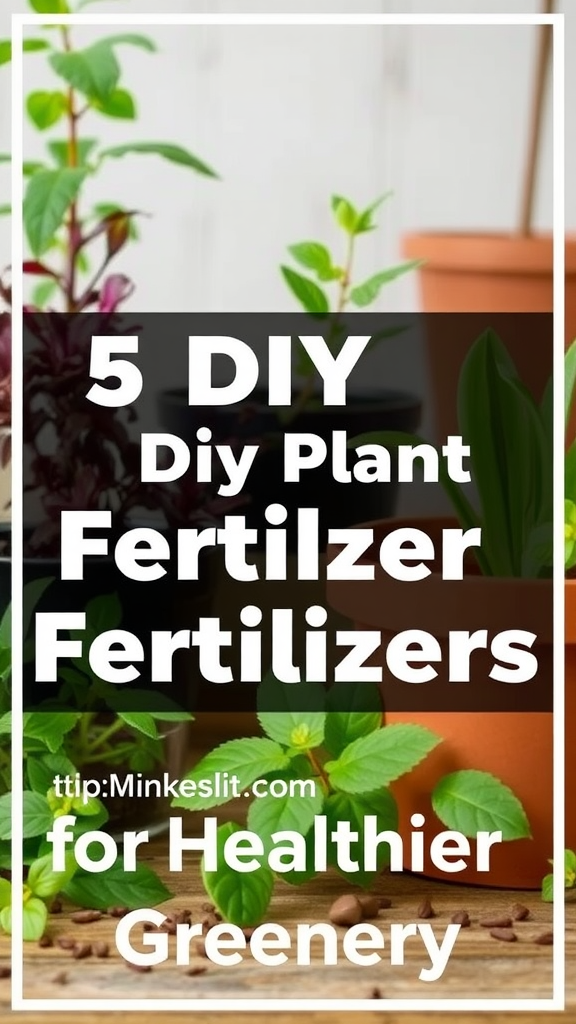 “5 DIY Plant Fertilizers For Healthier Greenery”